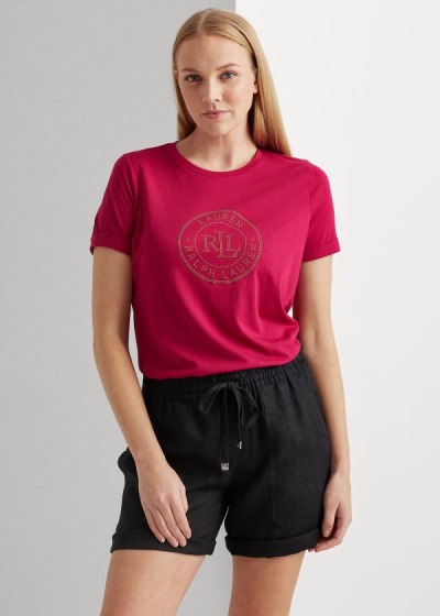 Women's Ralph Lauren Logo Cotton T Shirts | 953416YOV